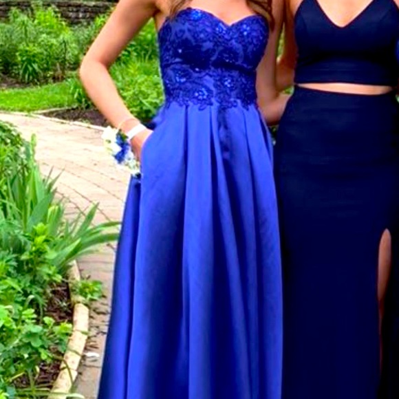 Royal blue prom dress - Picture 2 of 7